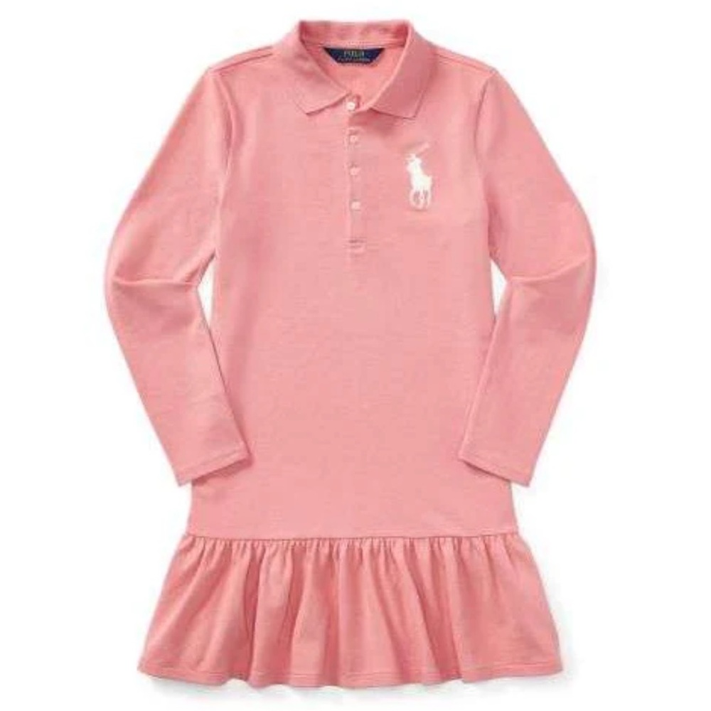 Polo by Ralph Lauren Pink Long-Sleeve Polo Dress